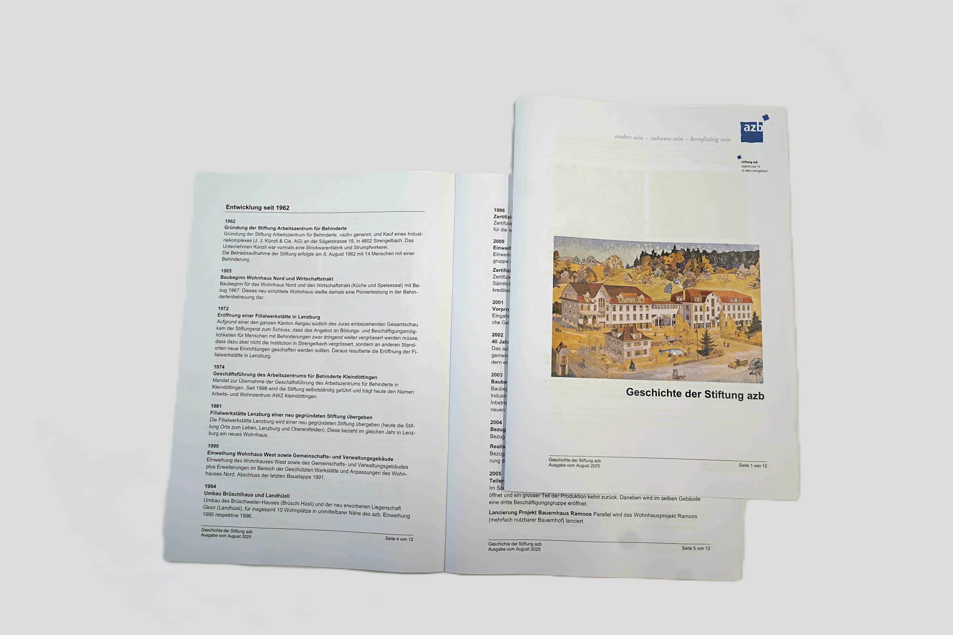 Geschichte der Stiftung azb Geschichte der Stiftung azb
